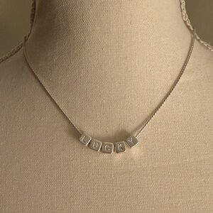 LUCKY block necklace